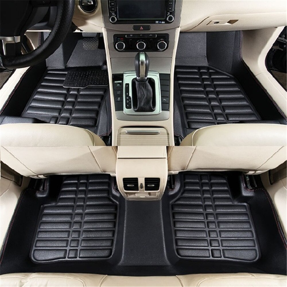 5pcs All Seasons Black Leather Universal Auto Car Floor Mats Front Rear Liner Weather Set Car Accessories 5pcs All Seasons Black Leather Universal Auto Car Floor Mats Front Rear Liner Weather Set Car Accessories