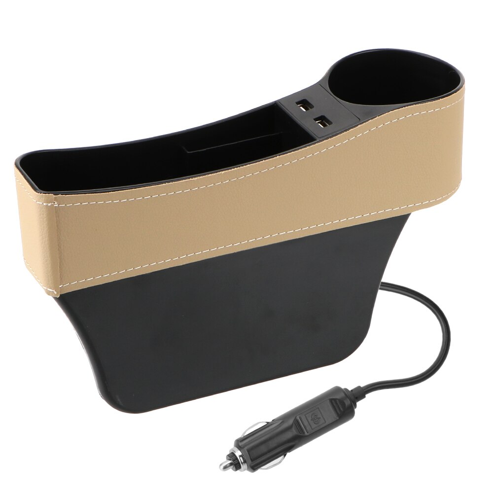 Car Organizer Auto Crevice Pocket Dual USB Charger Phone Bottle Cups Holder Seat Gap Slit Leather Storage Box Car Accessories Car Organizer Auto Crevice Pocket Dual USB Charger Phone Bottle Cups Holder Seat Gap Slit Leather Storage Box Car Accessories